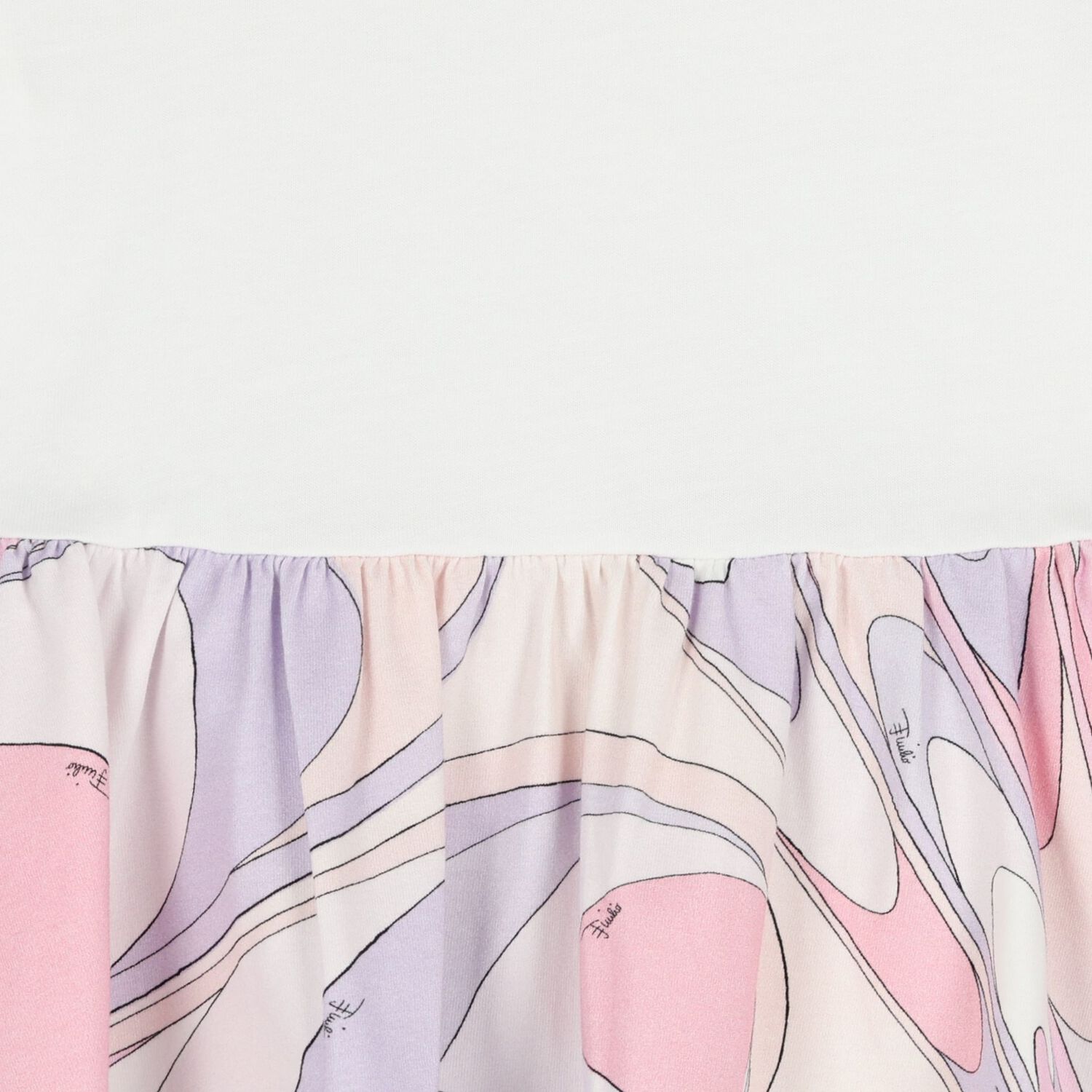 Younger Girls White & Pink Logo Dress, 1, hi-res