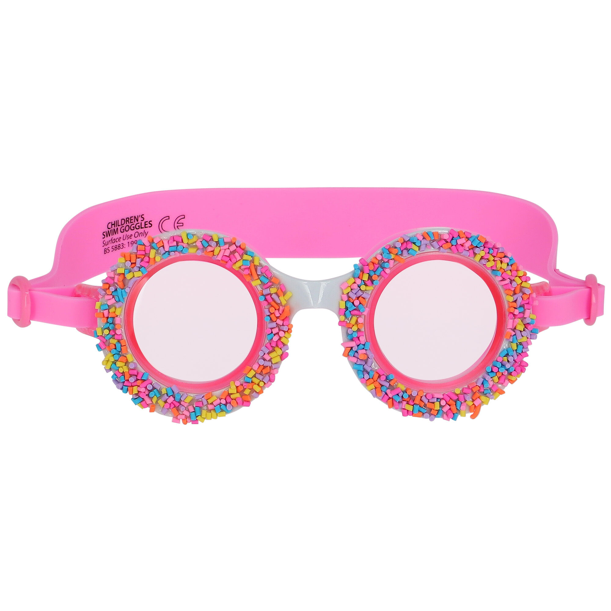 Bling2O Girls Pink Round Swimming Goggles Junior Couture USA