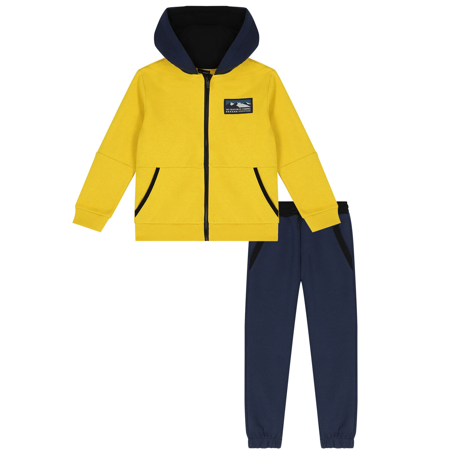 Boys Yellow & Navy Blue Tracksuit, 1, hi-res image number null