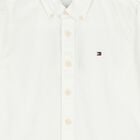 Boys White Logo Shirt, 1, hi-res