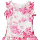 Girls White & Pink Floral Dress, 2, hi-res