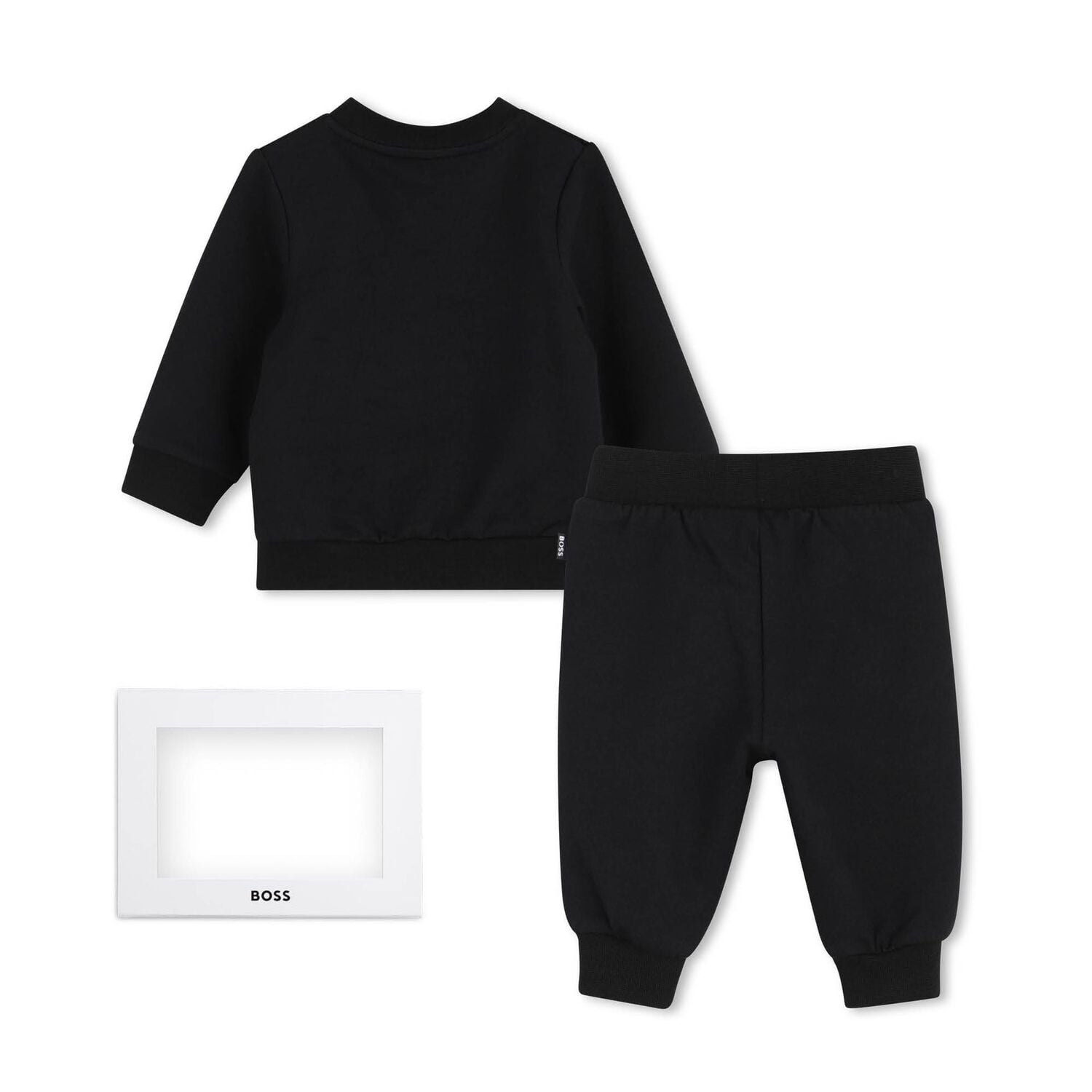 Baby Boys Black Logo Tracksuit, 1, hi-res