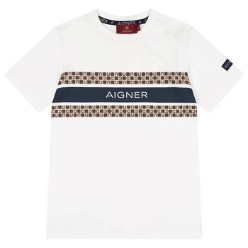 Boys White Logo T-Shirt