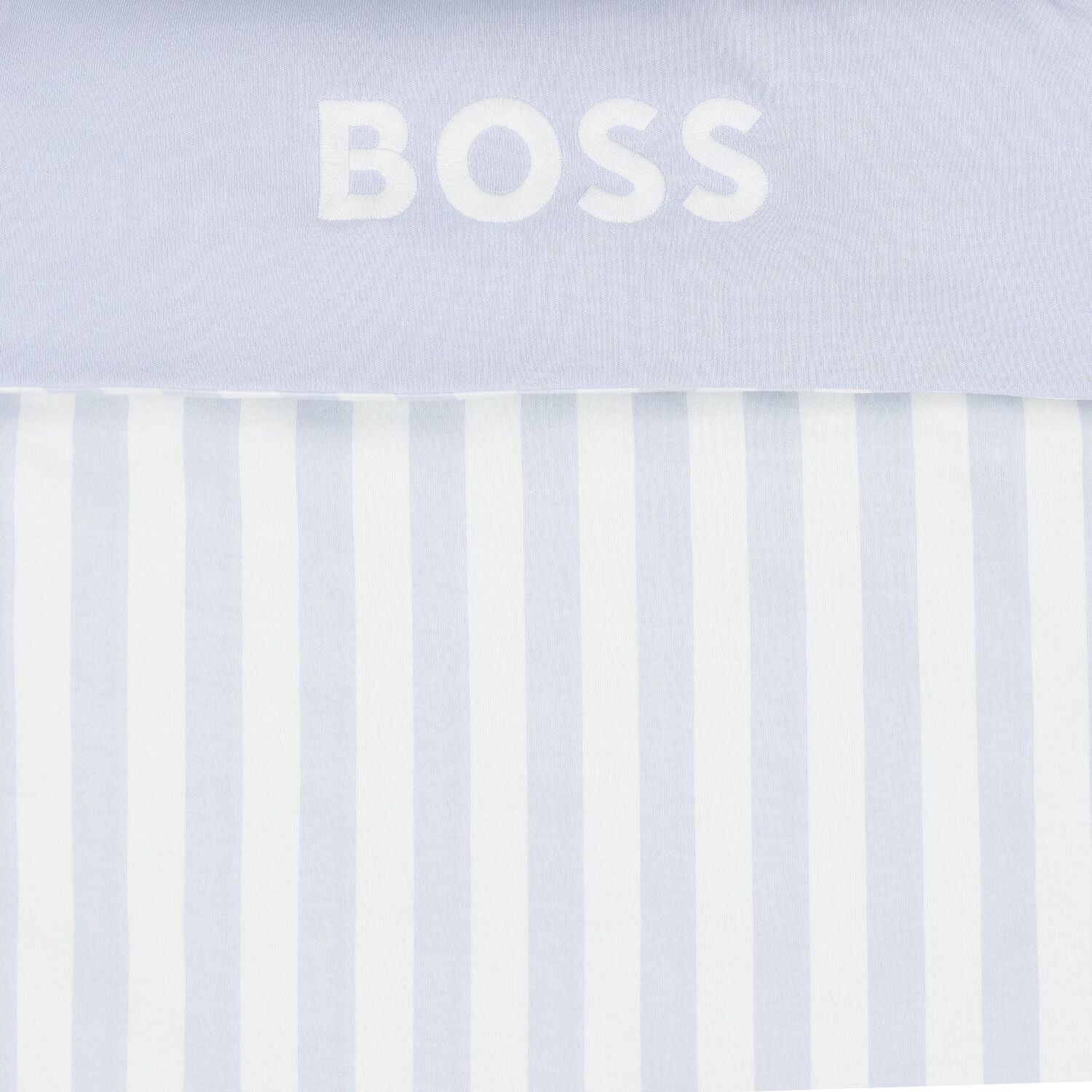 Baby Boys White & Blue Striped Logo Nest, 2, hi-res