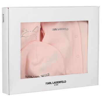 Baby Girls Pink Choupette Babygrow Gift Set