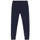 Boys Navy Blue Logo Joggers, 1, hi-res