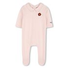 Baby Girls Beige & Pink Boke Flower Babygrows ( 2 Pack ) , 1, hi-res