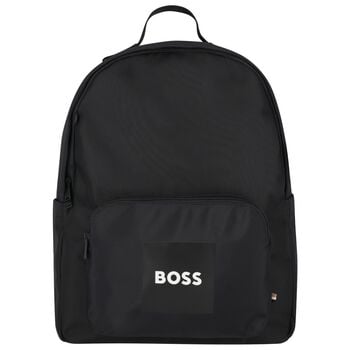 Boys Black Canvas Backpack