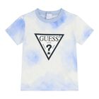 Baby Boys Blue & White Logo Shorts Set, 1, hi-res