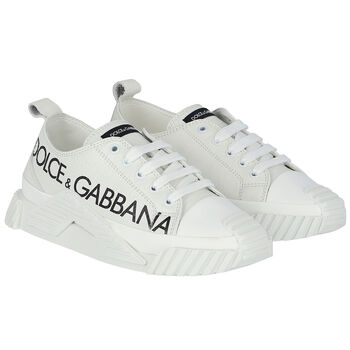 Girls White Logo NS1 Trainers