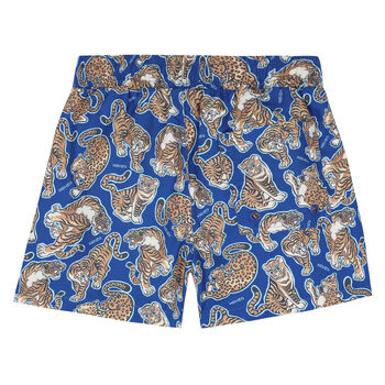 Boys Blue Tiger Swim Shorts