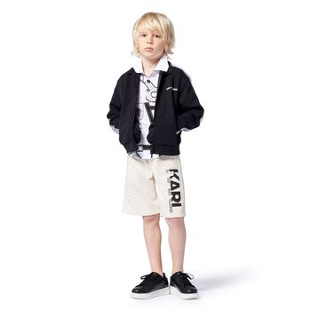 Boys White Logo Polo Shirt
