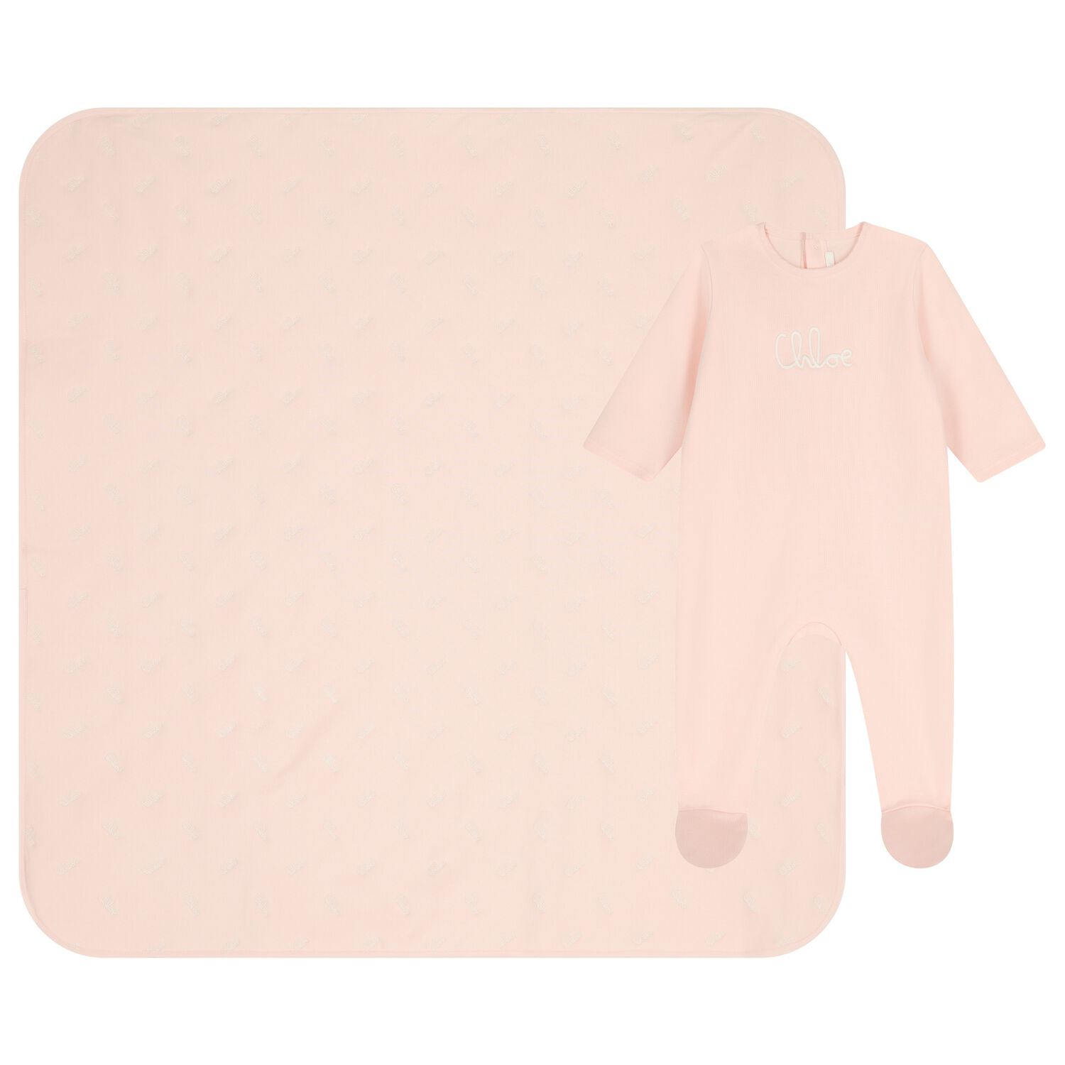 Baby Girls Pink Logo Babygrow Gift Set, 1, hi-res