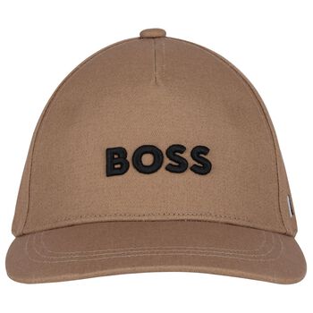 Boys Beige Logo Cap