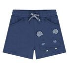 Younger Boys Navy Blue Hippo Shorts, 2, hi-res