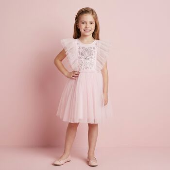 Girls Pink Embellished Tutu Dress