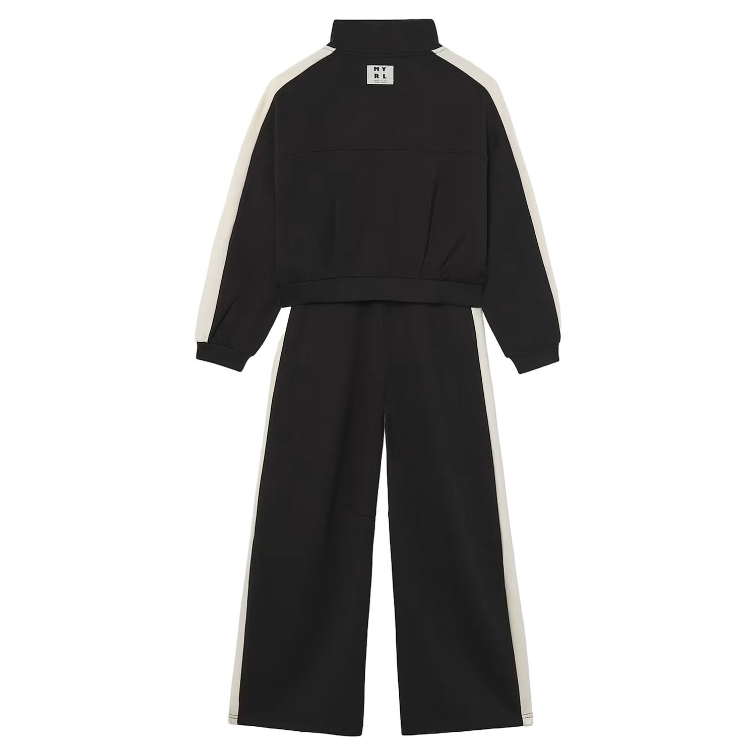 Girls Black & Ivory Tracksuit, 2, hi-res
