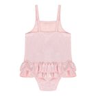 Baby Girls Pink Iridescent Shimmer Swimsuit, 1, hi-res