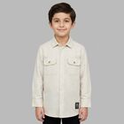 Boys Beige Logo Shirt, 1, hi-res