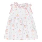 Baby Girls White & Pink Carousel Dress Set, 1, hi-res