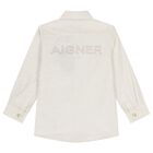 Boys Beige Logo Shirt, 1, hi-res