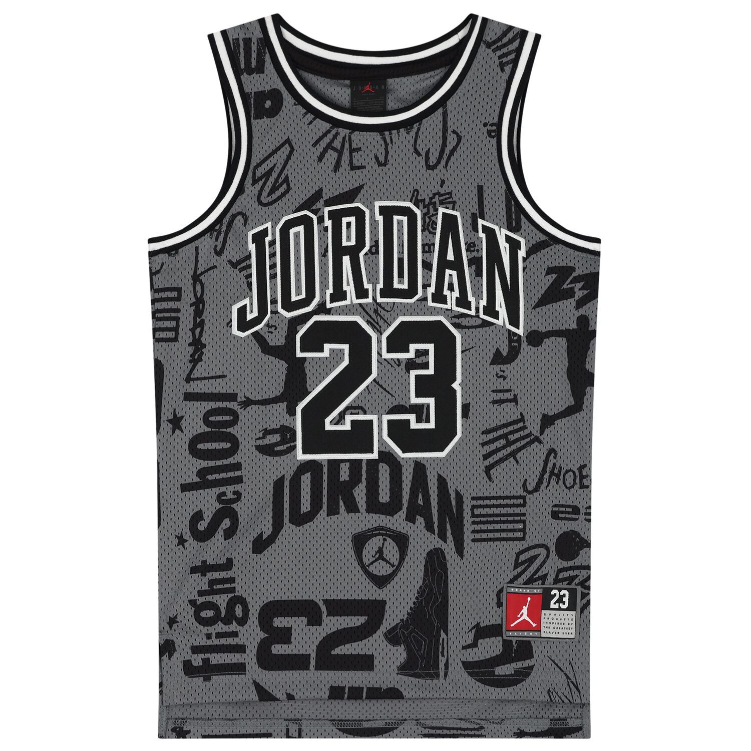 Boys Grey Jordan Jersey Top, 1, hi-res
