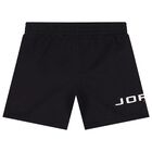 Boys Black Logo Shorts Set, 1, hi-res