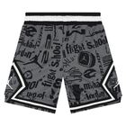 Boys Grey & Black Jordan Logo Shorts, 1, hi-res