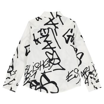 Boys White Logo Shirt