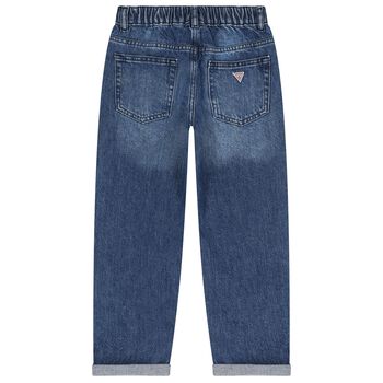 Boys Blue Denim Logo Jeans