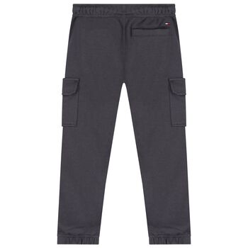 Boys Grey Logo Joggers